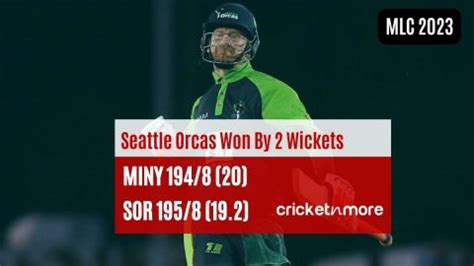 MI New York Vs Seattle Orcas T20 Eliminator Live Score At Church Street