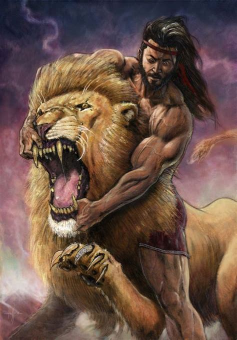 Samson And The Lion Painting By Marco Russo Artmajeur Bibel Kunst