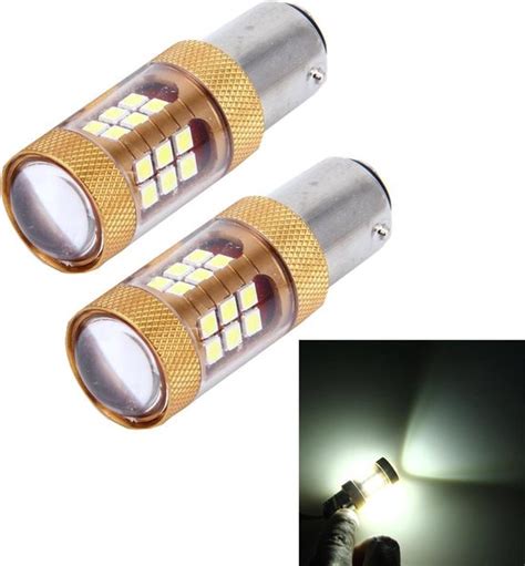 2 STUKS 1157 BAY15D 15W 1300LM 6500K 28 SMD 3030 LED Auto Remlichten