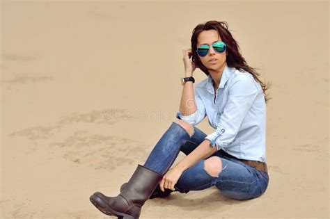 Beautiful Brunette In Glasses Stock Image Image Of Style Perfect 48441513