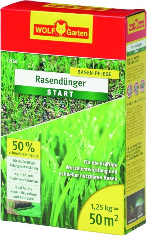 WOLF Garten Rasen Starter LH 50 Dünger Bunt 15x5 5x22 5 cm Amazon