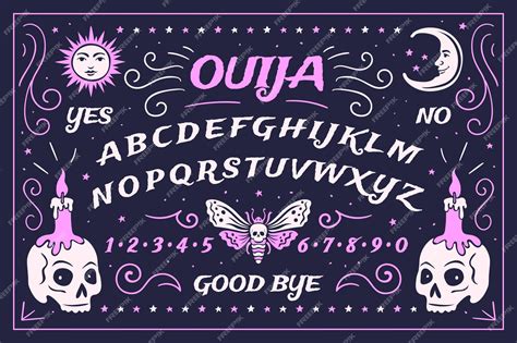 Premium Vector Flat Design Horror Ouija Board Illustration