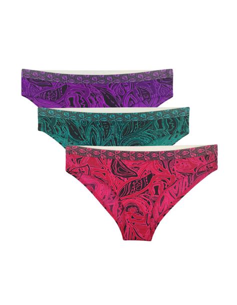 Bodycare Pack Of 3 Assorted Printed Bikini Briefs 6631 6631 3pcs