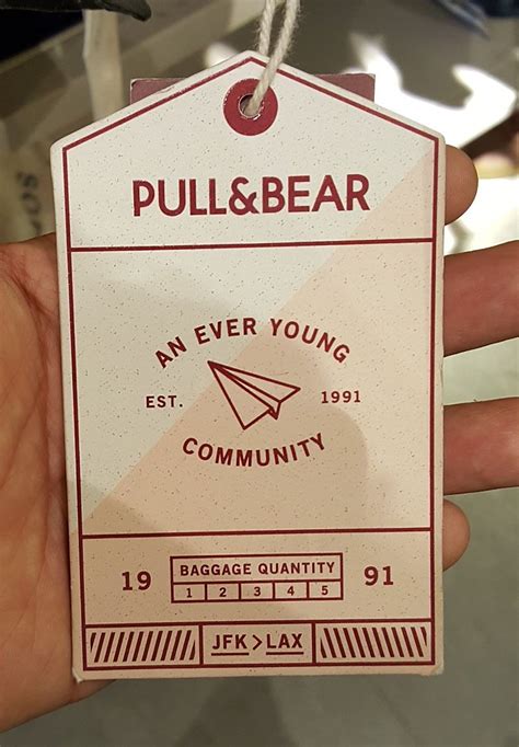 Pullandbear Hangtag 제품 포장 제품 포장 디자인 제품