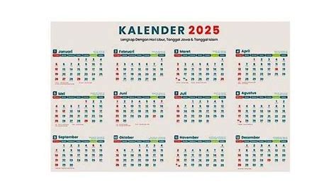 Kalender 2025 Dan Hari Libur Lengkap SKB 3 Menteri Cuti Bersama 2025