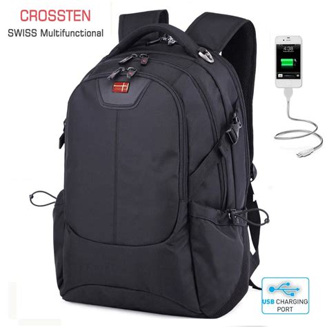 Crossten Swiss Mochila Multifuncional Con Puerto De Carga Usb Externo