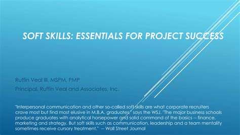 Soft Skills Essentials For Project Success Ppt