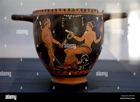 Drinking Cup Skyphos Red Figure Pottery Andriuolo Tomb 27 360