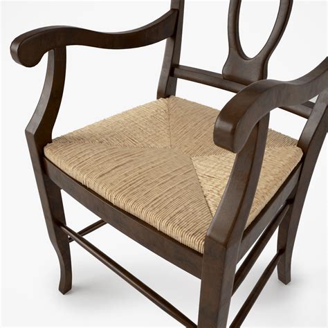 Pottery Barn Napoleon Rush Seat Chair 3d Model Cgtrader