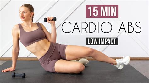 Low Impact Cardio Abs No Repeats No Jumping Light Weights Youtube