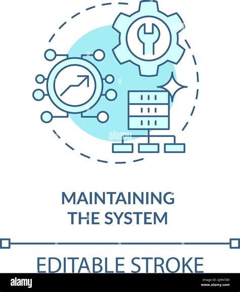 Maintaining System Turquoise Concept Icon Stock Vector Image Art Alamy