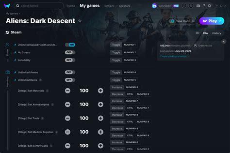 Aliens Dark Descent Cheats And Trainer For Steam Trainers Wemod