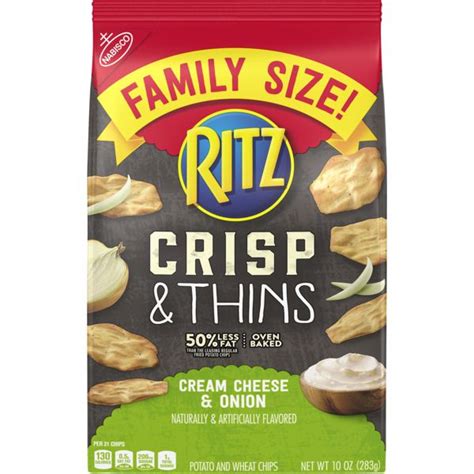 Ritz Crisp And Thins Cream Cheese And Onion Obx Grocery Delivery Seafood