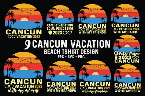 Cancun Summer Vacation 2023 Beach Shirt Graphic by nurearth · Creative Fabrica