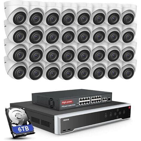 ANNKE 4K PoE Kit de Vidéosurveillance Exterieure 32CH NVR 32Caméra