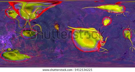 Trichomonas Vaginalis Protozoan 360degree Spherical Panorama Stock Illustration 1412136221