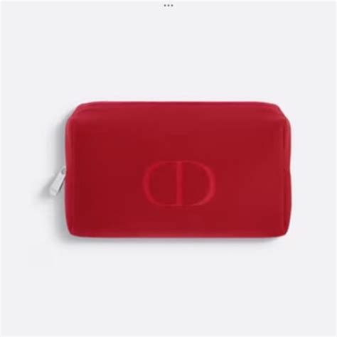 Dior Makeup Dior Beauty Trousse Pouch Make Up Bag Red Cd Logo