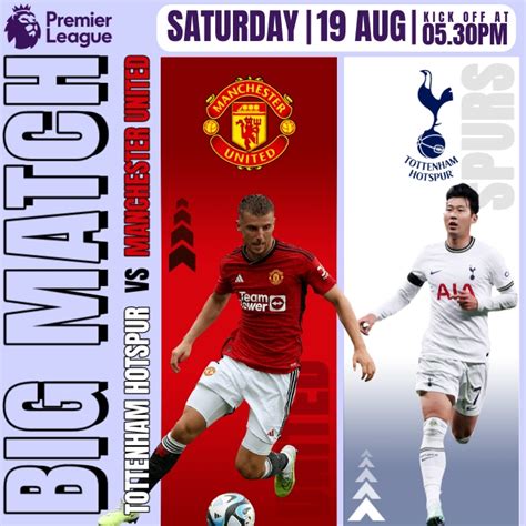 Manchester United Vs Tottenham Hotspur Template Postermywall