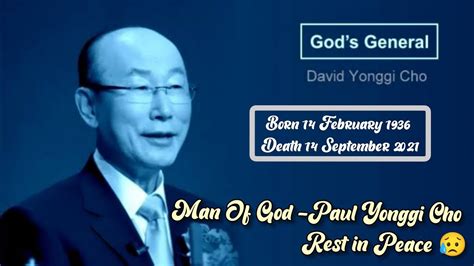 Dr David Yonggi Cho Life History Sad News For Christianworld David