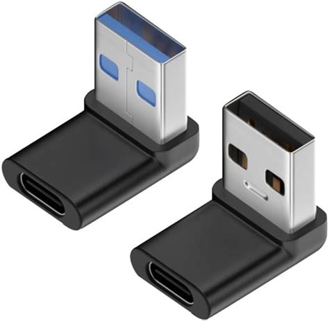 Amazon Herfair 90 Degree USB To USB C Adapter 2 Pack Right Angle