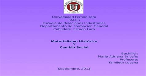 Mapa Conceptual Materialismo Historico Y Cambios Sociales [pptx Powerpoint]