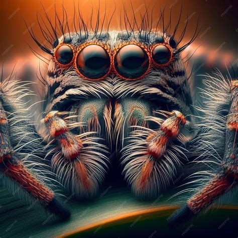 Premium Photo Spider Macro Photography