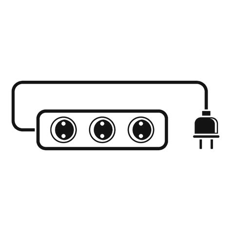 Icono de cable de extensión ilustración simple del icono de vector de