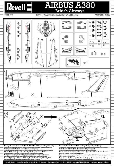 User Manual Revell Airbus A British Airways Pages