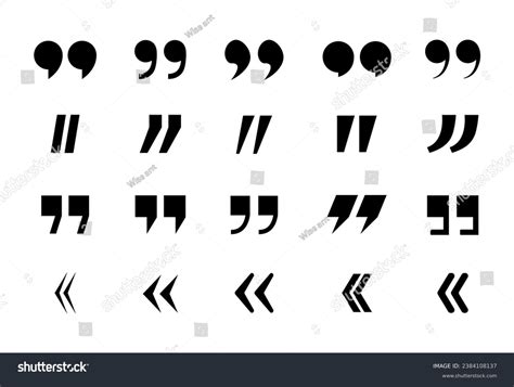 Quotation Mark Set Quote Marks Collection Stock Vector (Royalty Free ...