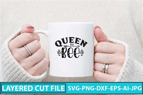 Queen Bee Svg Cut File Graphic By Designmedia · Creative Fabrica