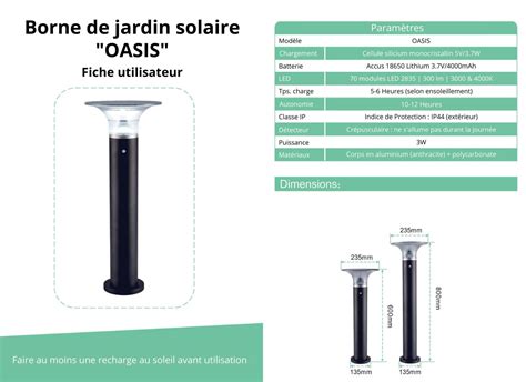 Borne Led Solaire De Jardin W Autonome Byled Fr