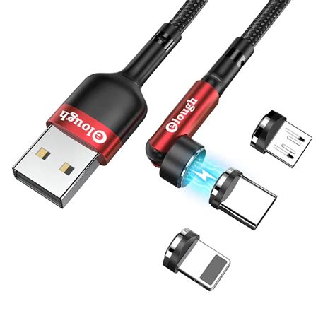 Кабель магнитный с быстрой зарядкой Elough 7 Contact 3 A, 3 в 1 Micro ...