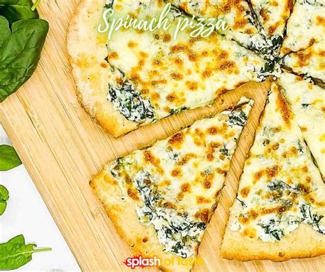 Spinach Pizza Recipe Splash Of Taste Vegetarian Recipes