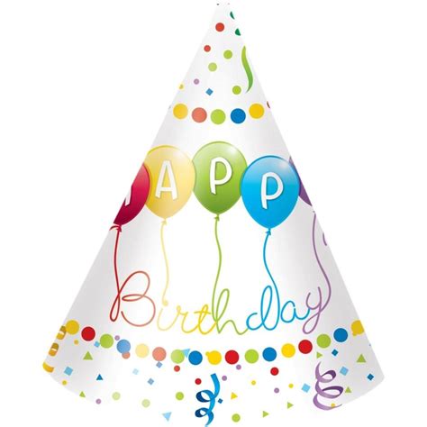 Happy Birthday Streamers Feesthoedjes 6 Stuks Smyths Toys Nederland