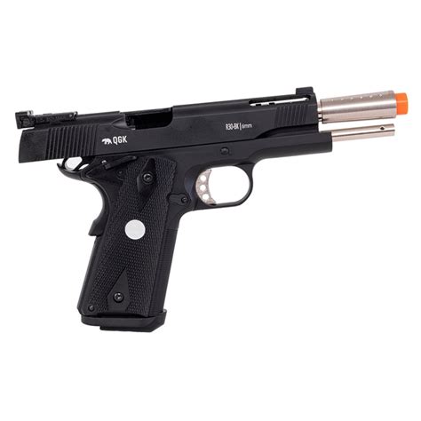 Pistola Airsoft a Gás GBB Green Gas M1911 V12 R30 FullMetal Black