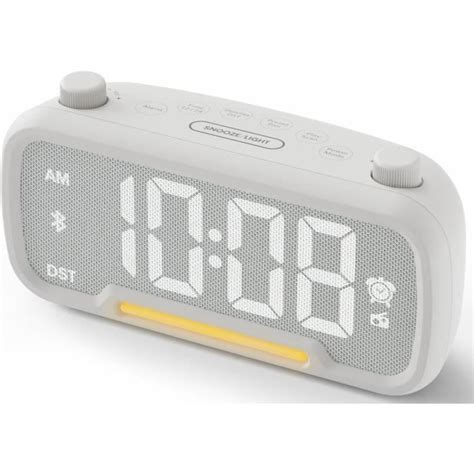 Radio Réveil Bluetooth Réveil Enfant Digital De Lumière Nocturne Chaude