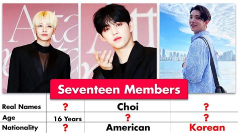 Seventeen Members Real Names And Ages 2022 YouTube