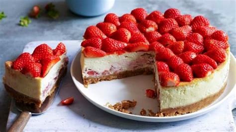 Disfruta De Un Delicioso Cheesecake De Fresa Casero