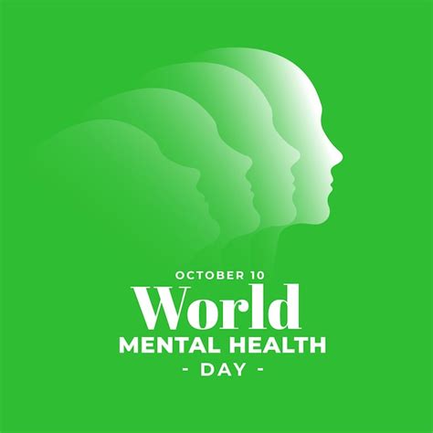 Cartel Creativo Del Día Mundial De La Salud Mental Para La Educación Global Y El Vector De Apoyo