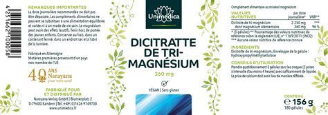 Magnésium 750 mg 180 gélules Unimedica Editions Narayana