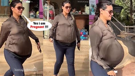 3rd Time Pregnant Kajol Devgan S Flaunts Her Baby Bump Growing