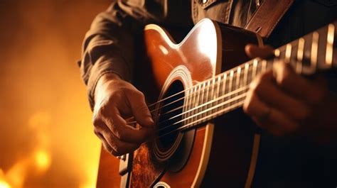 Premium Photo | Closeup Western Guitar Music