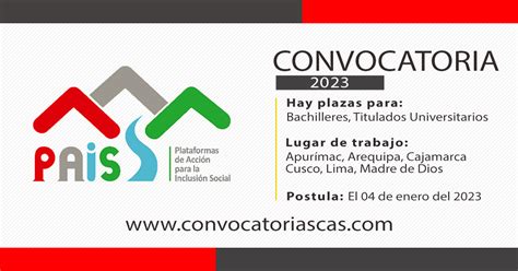 Convocatoria Programa Pais Cas Plazas Administraci N Agronom A