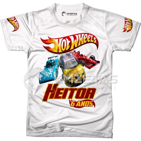 Blusa Hot Wheels Festa Infantil Adulto Camiseta Personalizada Camisa Unissex Shopee Brasil