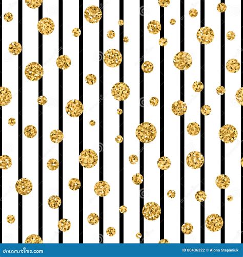 Gold Polka Dot Confetti Seamless Pattern Stock Vector Illustration Of