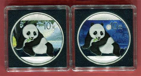 China X Yuan Silberm Nzen Panda Satz Day And Night Set