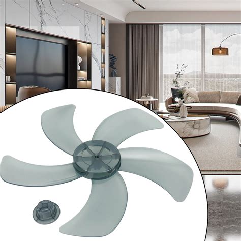 Inch Household Plastic Fan Blade Five Leaves With Nut Cover