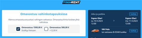 Vuokra Auton Vakuutus Finn Rent