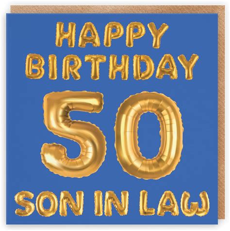 Hunts England Son In Law 50th Birthday Card Happy Birthday 50