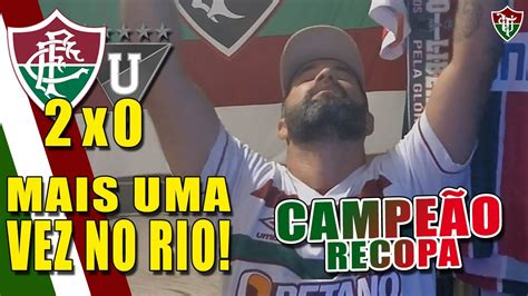 REACT FLUMINENSE 2 X 0 LDU FINAL RECOPA JOGO DE VOLTA YouTube